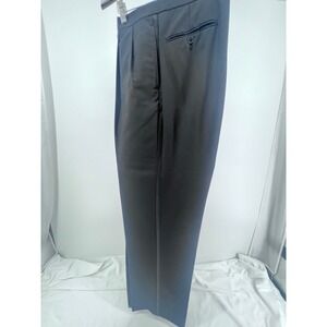 Mens Black Pleated Tuxedo Trousers Satin Side Stripe Formal Dress Pants 33x31.5